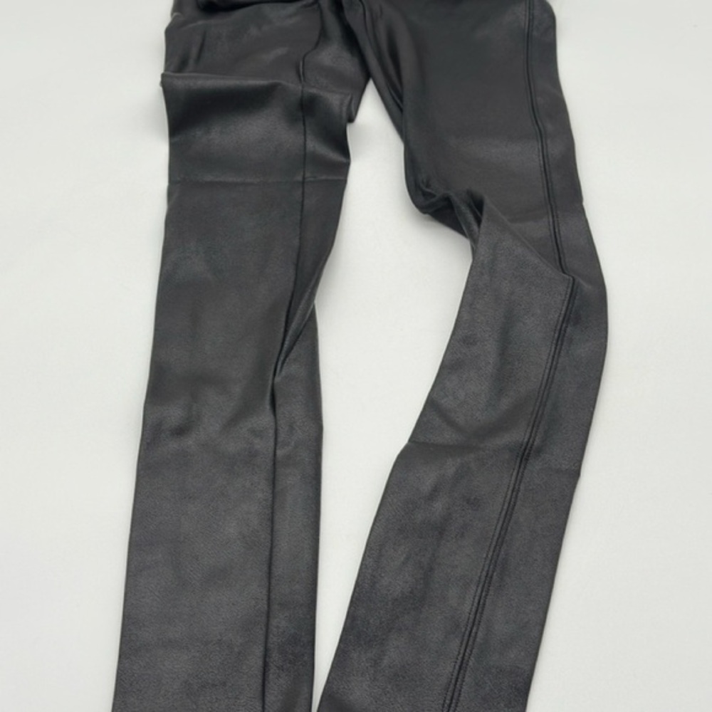 Spanx Shimering  faux Women's Size X Small Black Nylon Blend  High rise stretchy - Picture 7 of 13